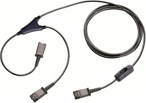 VoiceJoy Call Center Headset Quick Disconnect Cable Y Splitter Adapter Y Training Supervisor Cable with Mute Button Compatible with Plantronics Headsets in Kuwait