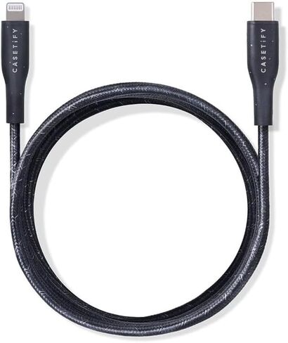 CASETiFY Powerthru USB-C to Lightning Cable (2m/6.6ft) - Black in Saudi Arabia