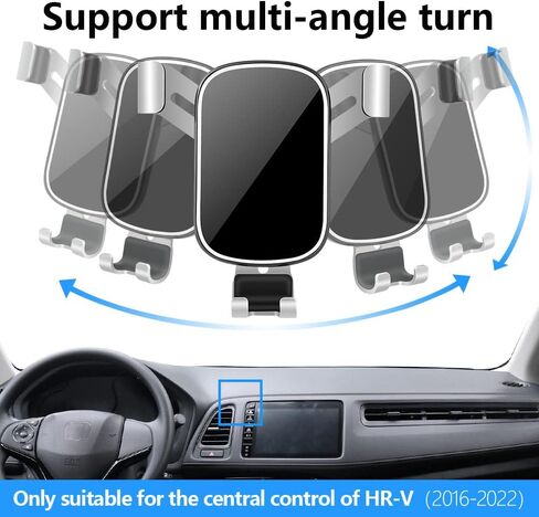 LUNQIN Car Phone Holder for 2016-2022 Honda HRV HR-V [Big Phones with Case Friendly] Auto Accessories Navigation Bracket Interior Decoration Mobile Cellphone Mount in Saudi Arabia
