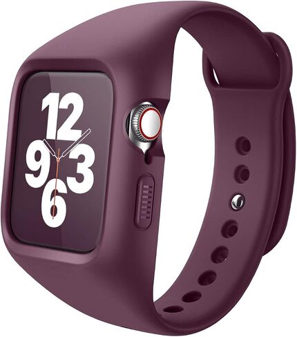 SURITCH Sport Band Compatible with Apple Watch 41mm 40mm 44mm 45mm, Soft Silicone Wristbands Replacement Strap with Case for iWatch SE/8/7/6/5/4 Women Men in Kuwait