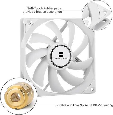 Thermalright TL-9015B مروحة تبريد وحدة المعالجة المركزية 92 مم PC PWM، مروحة تبريد صامتة للكمبيوتر الشخصي، مروحة سوداء للكمبيوتر المكتبي 15 مم، سرعة تصل إلى 2700 دورة في الدقيقة in Kuwait