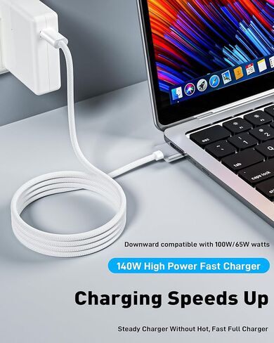 كيبل شحن USB C الى مغناطيسي 3 بقدرة 140 واط من جورد، سلك شاحن ماج 3 متوافق مع ماك بوك برو 2021 M1 برو، ماكس تشيب 14 انش 16 انش، ماك بوك اير 2022 M2، ماك بوك برو 2023 M2 برو، ماكس تشيب 14 انش 16 - 6.6 in Kuwait
