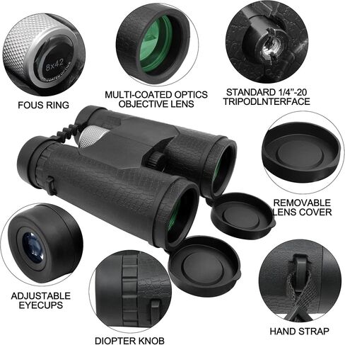 Astromania 10x42 Compact Binoculars -BK7 Prism -Gifts for Adults and Kids, for Concerts and Theater, Bird Watching, Hunting and Sport Games in Kuwait