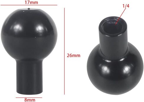 FEICHAO 17mm Ball Head to 1/4 Screw/Thread Adapter Mount Holder for Camera Photography Connecting Accessory (1/4 Screw) in Saudi Arabia
