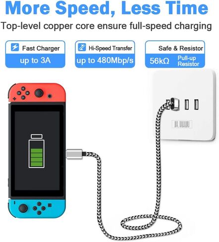 كابل USB C بطول 10 أقدام 2 حزمة من النوع C سلك شاحن الهاتف لهاتف Samsung Galaxy A01 A02s A10e A11 A12 A21 A32 A42 A50 A51 A52 S9 S10 S20 FE Note 20 Ultra S21، Moto G Stylus Power G7 G6 Z4، LG Stylo 6 G7 G8 Thinq in Kuwait