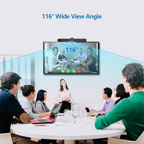 كاميرا مؤتمرات TOALLIN 4K فائقة الدقة مع ميكروفونات ومكبر صوت، نظام كاميرا مؤتمرات فيديو الكل في واحد، رؤية واسعة الزاوية 3X تكبير كاميرا ePTZ لغرف الاجتماعات in Kuwait
