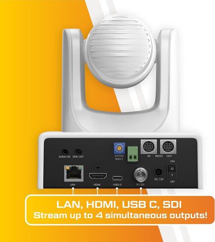 كاميرا Honey Optics 4K - بث مباشر لشبكة فيديو SDI وNDI PTZ IP للبث والمؤتمرات والكنائس والأحداث (تكبير بصري 12x) in Saudi Arabia