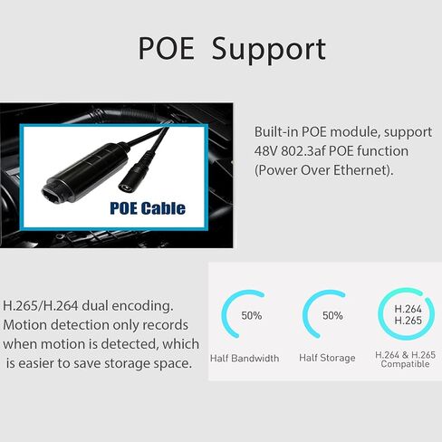 5MP POE PIR IP Camera,940nm 48 LEDs IR Night Vision,3.7mm Lens Indoor Security P2P PIR CCTV Video poe pir Camera,H.265 Motion Detection (IPIR-P-HS White) in Saudi Arabia