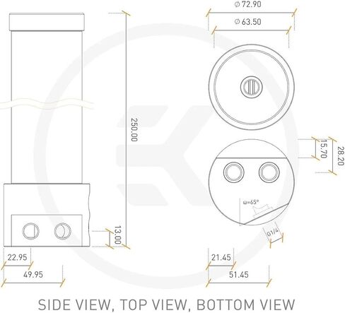 EK Water Blocks EK-RES X3 250 D-RGB Ausgleichsbehälter - Schwarz in Kuwait