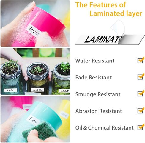 شريط ملصقات P Touch متوافق مع Brother TZe Tape TZe-231 12 مم 0.47 أبيض مصفح P-Touch لـ PT-D210 PT-D220 PT-H110 PT-D200 PT-D400، أسود على أبيض، 8PK in Kuwait