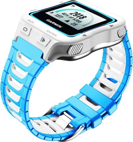 NotoCity متوافق مع حزام Garmin Forerunner 920XT من السيليكون الناعم لساعة بديلة 920XT للرجال والنساء باللون الأسود والأزرق in Kuwait