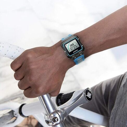 NotoCity متوافق مع حزام Garmin Forerunner 920XT من السيليكون الناعم لساعة بديلة 920XT للرجال والنساء باللون الأسود والأزرق in Kuwait