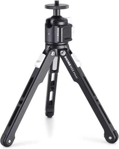 Mini Tripod for Camera,Cell Phone,Webcam Gopro DJI Mount on Table Stand,Ball Head with Cold Shoe Interface for MIC or Light Source Mount Black in Kuwait