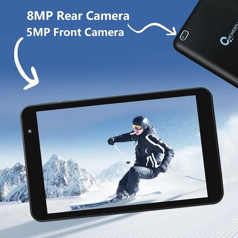 CWOWDEFU Tablet 8 Inch Android 11,WiFi 5G + AX WiFi 6,Dual Camera 5MP+8MP,800x1280 IPS HD,2GB RAM 32GB ROM TF Expansion 256GB,Quad-Core A133, Bluetooth 5.0 (Black) in Kuwait