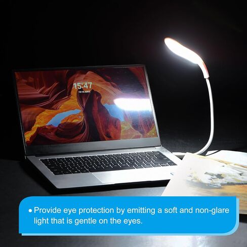 PATIKIL Keyboard Light Laptop Lamp USB LED Lights, 14 Lamp Beads LED Light Flexible Stick Long Geeseneck Lamp, Blue in Saudi Arabia