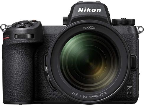 Nikon Z 6II 24.5MP Mirrorless Digital Camera with 24-70mm Lens (1663) USA Model Deluxe Bundle with Sony 64GB XQD Memory Card + Nikon FTZ Adapter + Nikon Camera Bag + Editing Software + More in Saudi Arabia