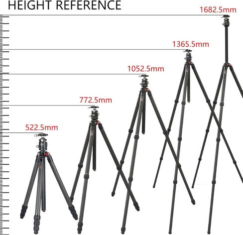 حامل ثلاثي من ألياف الكربون OBO N60C+H36 مع رأس كروي دوار 360 درجة لكاميرا DSLR الرقمية in Kuwait