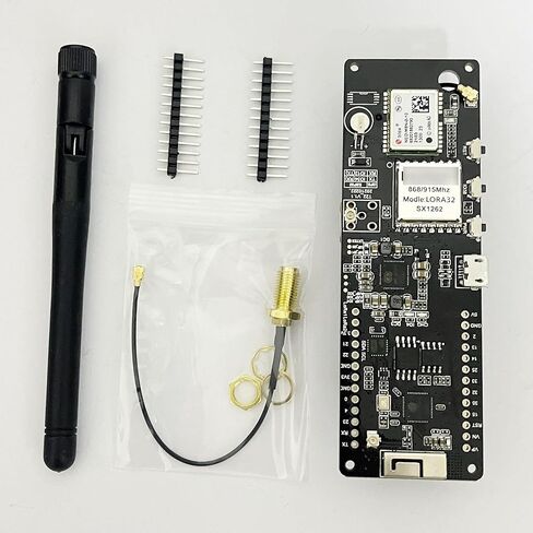 XFCZMG T-Beam V1.1 CH9102F CHIP SX1262 LORA 868/915MHZ ESP32 وحدة لاسلكية بلوتوث GPS NEO-M8N IPEX 18650 حامل بطارية (915MHZ) in Kuwait