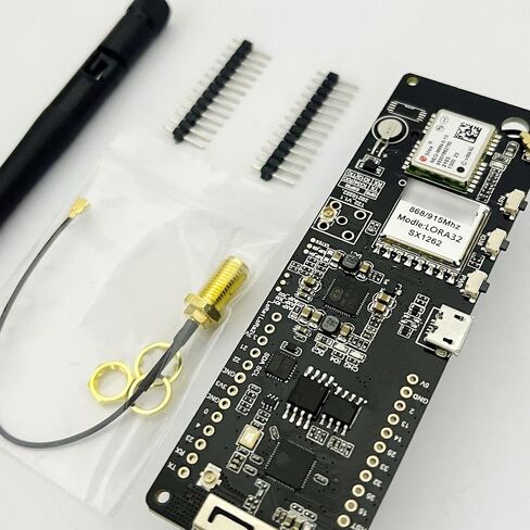 XFCZMG T-Beam V1.1 CH9102F CHIP SX1262 LORA 868/915MHZ ESP32 وحدة لاسلكية بلوتوث GPS NEO-M8N IPEX 18650 حامل بطارية (915MHZ) in Kuwait