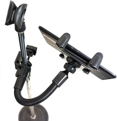 شاحن سيتي 12 Bendy Tough Metal Music Mic Microphone Stand & Zoom Desktop Clamp Mount for 7-12 inch Screen Tablet for Apple iPad Air Pro Mini Galaxy Tab Microsoft Surface Pro/Book (يناسب العلبة) in Saudi Arabia