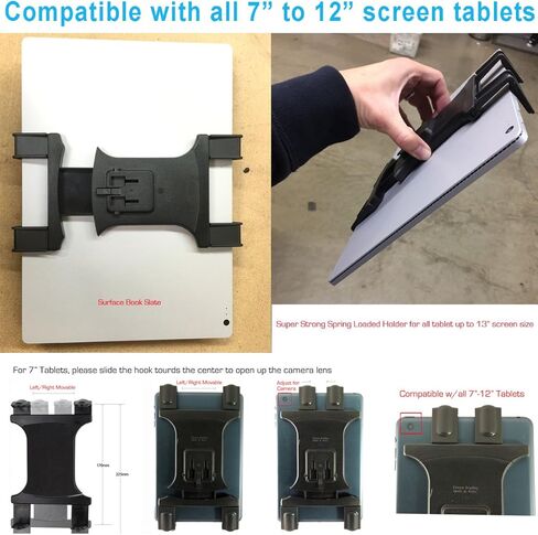 شاحن سيتي 12 Bendy Tough Metal Music Mic Microphone Stand & Zoom Desktop Clamp Mount for 7-12 inch Screen Tablet for Apple iPad Air Pro Mini Galaxy Tab Microsoft Surface Pro/Book (يناسب العلبة) in Saudi Arabia