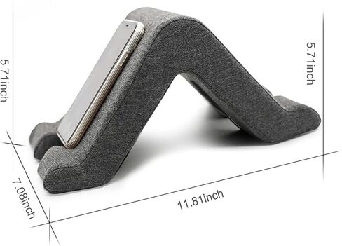 payanwin Tablet Pillow Stand, Multi-Angle Phone Pillow Knee Stand, Universal Phone Computer Reading Stand Pillowcase for ipad, Tablet, e-Reader, Smartphone, Books, Magazines, etc. (Dark Grey) in Kuwait