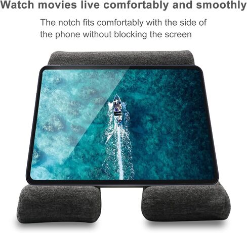 payanwin Tablet Pillow Stand, Multi-Angle Phone Pillow Knee Stand, Universal Phone Computer Reading Stand Pillowcase for ipad, Tablet, e-Reader, Smartphone, Books, Magazines, etc. (Dark Grey) in Kuwait