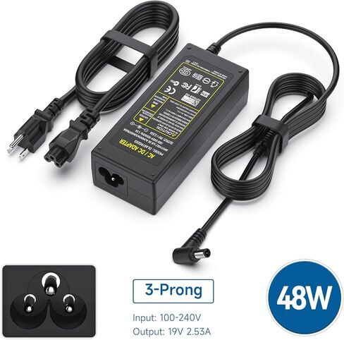 شاحن سلك محول تيار متردد 19 فولت لـ LG 19 بوصة 20 بوصة 22 بوصة 23 بوصة 24 بوصة 27 بوصة 29 بوصة 32 بوصة 34 بوصة شاشة LCD LED عريضة HDTV Flatron IPS236V IPS236-PN E2750VR-SN 27MP38VQ قابس سلك إمداد الطاقة in Kuwait