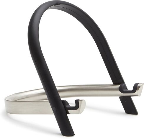 Umbra Udock Tablet/Phone Holder, Phone Easel/Tablet Easel -- Great For Kitchen, Props Up Your Screen So You Can Follow Along With Recipes, Read/Watch Online Content, Black/Nickel Finish in Saudi Arabia