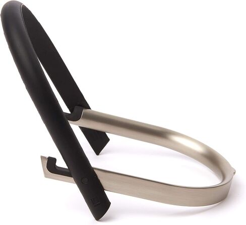 Umbra Udock Tablet/Phone Holder, Phone Easel/Tablet Easel -- Great For Kitchen, Props Up Your Screen So You Can Follow Along With Recipes, Read/Watch Online Content, Black/Nickel Finish in Saudi Arabia