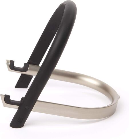 Umbra Udock Tablet/Phone Holder, Phone Easel/Tablet Easel -- Great For Kitchen, Props Up Your Screen So You Can Follow Along With Recipes, Read/Watch Online Content, Black/Nickel Finish in Saudi Arabia