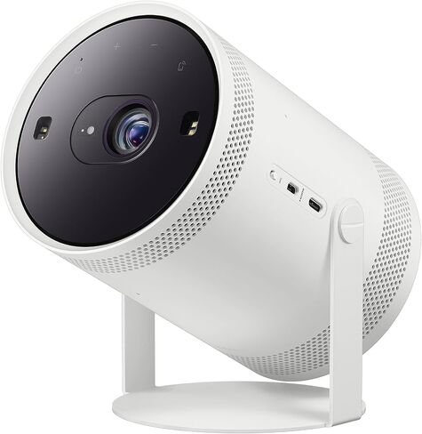 جهاز العرض الذكي المحمول SAMSUNG مقاس 30-100 بوصة من الجيل الثاني مع محور الألعاب، SP-LFF3CLAXXZA، موديل 2023 مع غطاء Freestyle + مجموعة حامل (بيج أصفر) in Kuwait