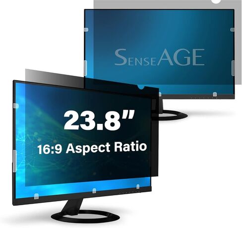 فلتر واقي شاشة الخصوصية SenseAGE للشاشة العريضة 23.8 بوصة (16:9)، واقي شاشة الخصوصية المضاد للضوء الأزرق لشاشات iMac/Samsung/Dell/Lenovo/HP & PC in Kuwait