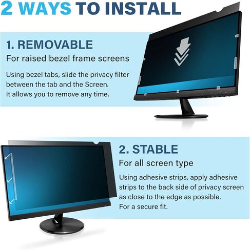 فلتر واقي شاشة الخصوصية SenseAGE للشاشة العريضة 23.8 بوصة (16:9)، واقي شاشة الخصوصية المضاد للضوء الأزرق لشاشات iMac/Samsung/Dell/Lenovo/HP & PC in Kuwait