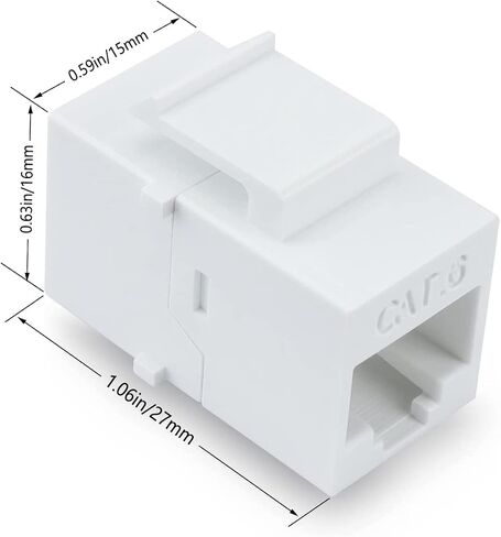 وصلات VICTEK أنثى إلى أنثى Cat6 Keystone RJ45، 10 عبوات، أبيض، تابلت in Saudi Arabia