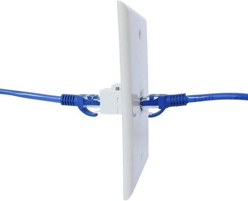وصلات VICTEK أنثى إلى أنثى Cat6 Keystone RJ45، 10 عبوات، أبيض، تابلت in Saudi Arabia