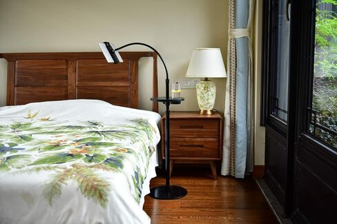 MagicHold حامل معدني لضبط ارتفاع السرير والمكتب على الأرض للهواتف الذكية اللوحية من 3 إلى 11 بوصة، متوافق مع Ipad Pro 9.7/10.5 بوصة، وIpad Air. آيباد ميني، آيفون (فضي مع صينية) in Kuwait