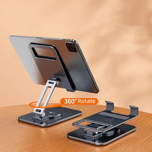 حامل حامل الهاتف اللوحي MagicHold، دوار سفلي، قابل للتعديل والطي، مصنوع من سبائك الألومنيوم المعدنية، متوافق مع جميع أجهزة iPad in Kuwait
