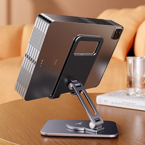 حامل حامل الهاتف اللوحي MagicHold، دوار سفلي، قابل للتعديل والطي، مصنوع من سبائك الألومنيوم المعدنية، متوافق مع جميع أجهزة iPad in Kuwait