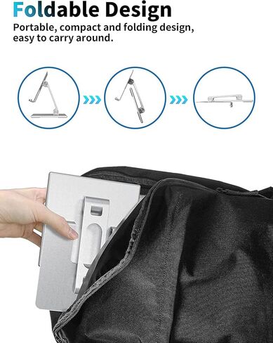 حامل حامل الهاتف اللوحي MagicHold، دوار سفلي، قابل للتعديل والطي، مصنوع من سبائك الألومنيوم المعدنية، متوافق مع جميع أجهزة iPad in Kuwait