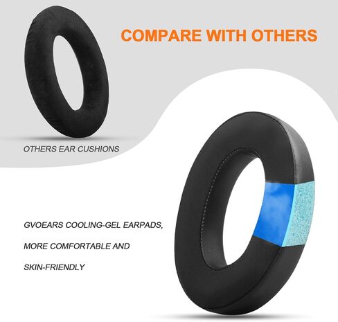 Gvoears Replacement Earpads Cushions for Sennheiser HD598/HD598 Cs/HD598 SE/HD598 SR/HD558/HD599/HD569/HD579/HD515/HD555/HD560s/HD518 Headphones Ear EADS, Soft Memory Foam, Upgraded Velour Fabric in Kuwait