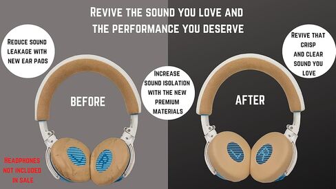 وسائد أذن بديلة ممتازة من SoundLink باللون البيج متوافقة مع سماعات Bose SoundLink On-Ear اللاسلكية BH1 Bose On-Ear 2 (OE2) وسماعات Bose SoundTrue On-Ear. راحة كبيرة in Kuwait