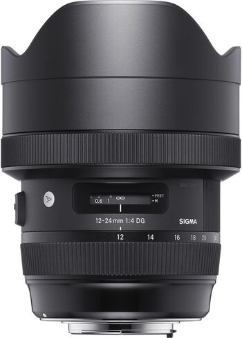 Sigma 12-24mm f/4 DG HSM Art Lens for Nikon F (205955) Bundle + Backpack + 64GB Card + Lens Case + Card Reader + Cleaning Set + Flex Tripod + Memory Wallet + IR Remote + Cap Keeper in Saudi Arabia