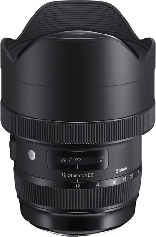 Sigma 12-24mm f/4 DG HSM Art Lens for Nikon F (205955) Bundle + Backpack + 64GB Card + Lens Case + Card Reader + Cleaning Set + Flex Tripod + Memory Wallet + IR Remote + Cap Keeper in Saudi Arabia