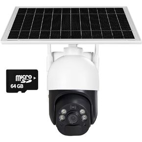 Solar Powered 4G LTE Cellular Outdoor Security Camera Wireless 1080P Spotlight Night Vision Two-Way Audio Motion Detection Cloud Local Storage in Kuwait