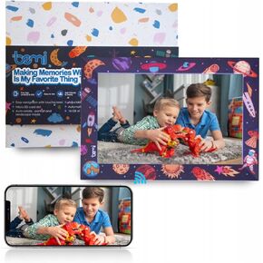 BEMI Frame with Frameo App WiFi Purple Kids Digital Photo Frame with Touchscreen IPS LCD Display and 16GB Built-in Memory, White - 10 inch in Kuwait