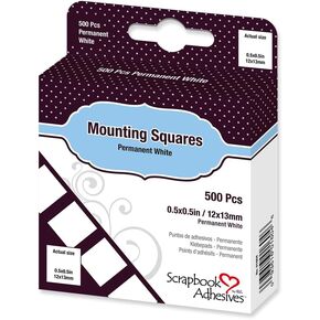 Scrapbook Adhesives by 3L Scrapbook Adhesives Mounting Squares, 500 pcs (0.24X 0.5 inch) Clear