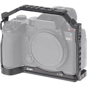 Lumix S5 II S5 IIX Cage with Top Handle, Hersmay Aluminium Camera Cage for Panasonic LUMIX S5 II / S5 IIX Mirrorless Camera, Built-in Cold Shoe & NATO Rail, Quick Release Plate for Arca Swiss in Saudi Arabia