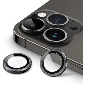 JETech Camera Lens Protector for iPhone 14 Pro 6.1-Inch and iPhone 14 Pro Max 6.7-Inch, 9H Tempered Glass Metal Individual Ring Cover, HD Clear, 3-Pack (Silver) in Saudi Arabia