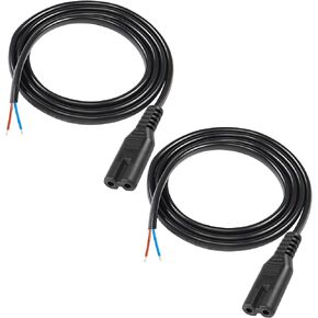 MEIRIYFA IEC320 C8 Power Cable Pigtail Cord,C8 Male Plug Bare Wire Open End Extension Replacement Connector for Laptop,Camera Printer -1M (2 Pack) in Saudi Arabia